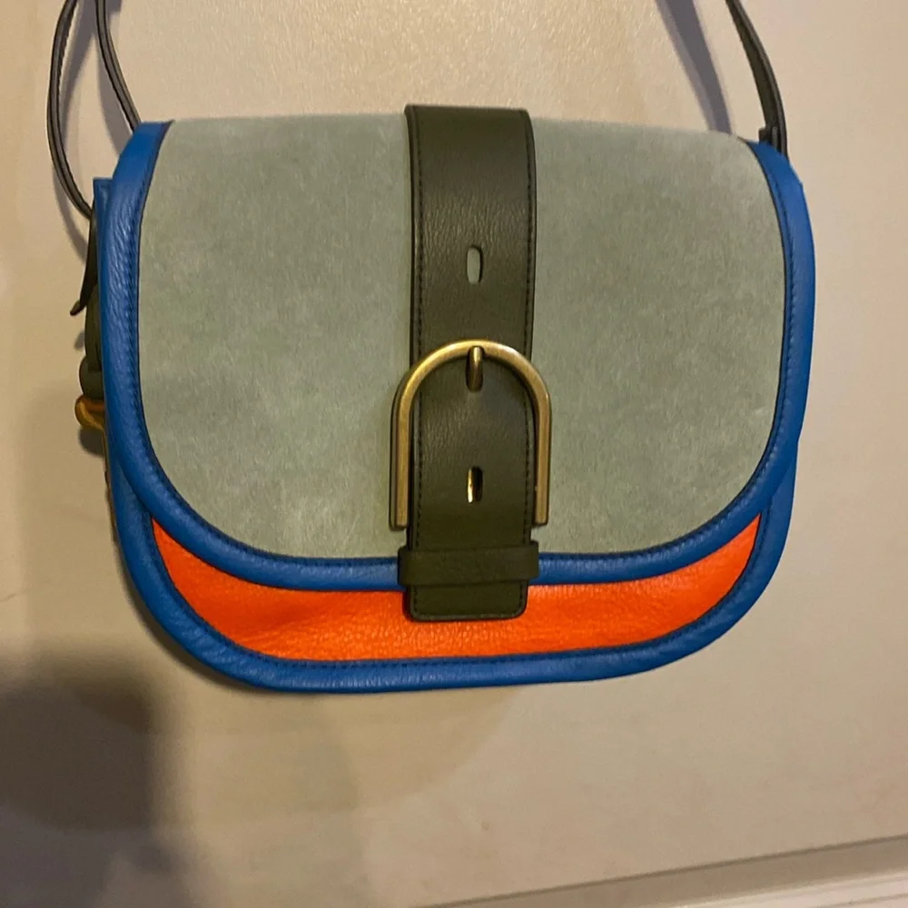 Fossil wiley saddle bag blue & orange